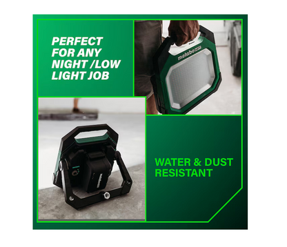 Metabo HPT 18V 10000 Lumens LED Battery-operated & Plug-in Rechargeable Portable Work Light UB18DDQ4
