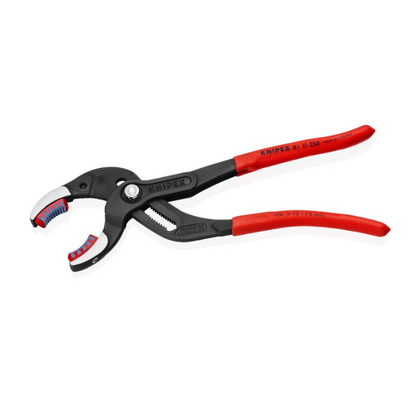 KNIPEX 10" Pipe Gripping Pliers-Replaceable Plastic Jaws 81 11 250 SBA