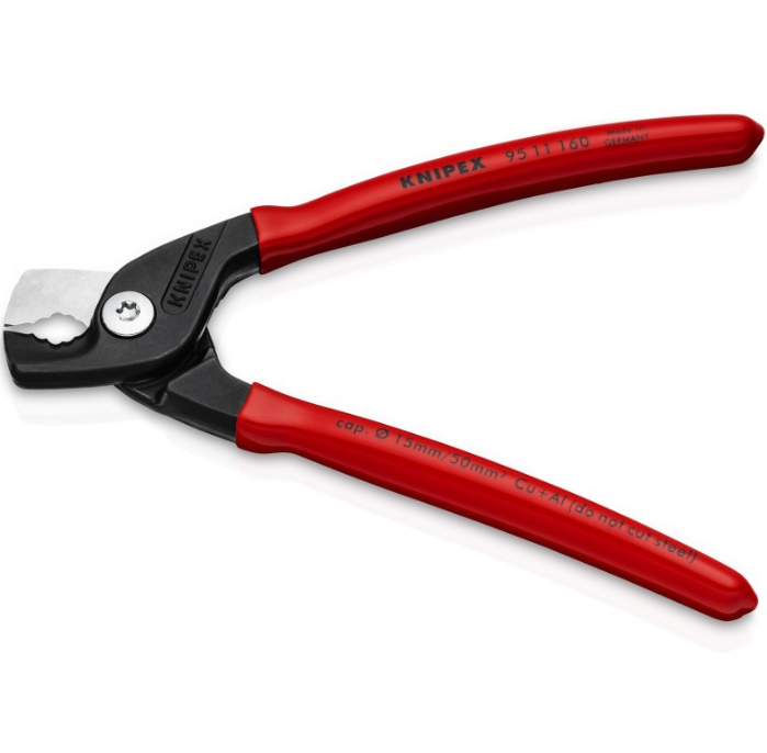 KNIPEX 6 1/4" StepCut® Cable Shears 95 11 160 SBA