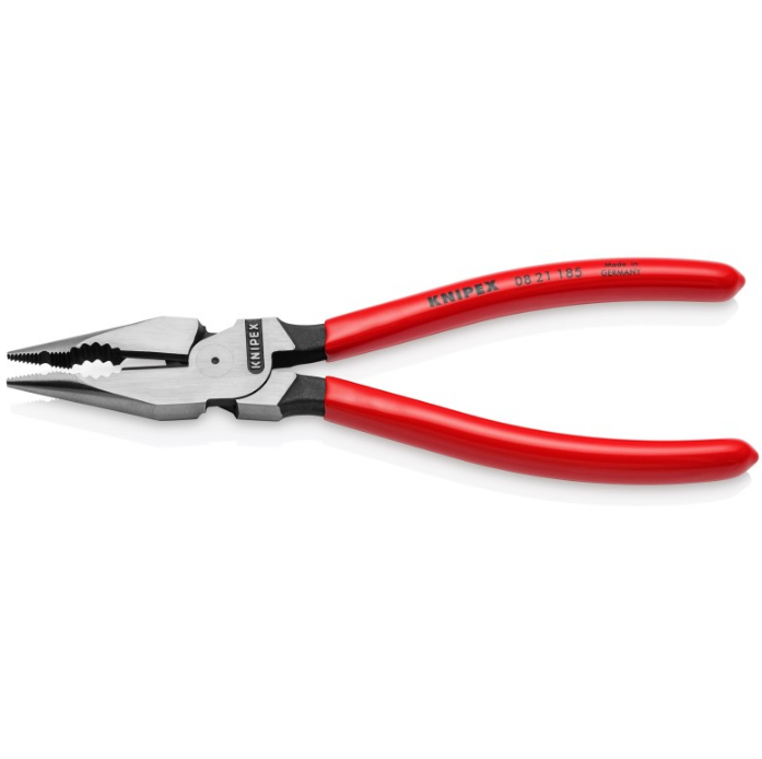 KNIPEX 7 1/4" Needle-Nose Combination Pliers 08 21 185 SBA