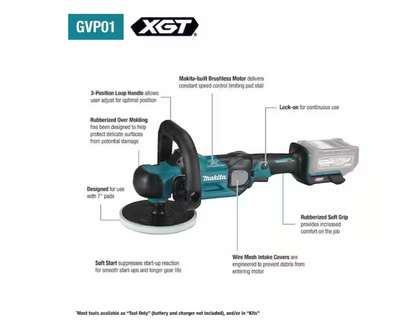 Makita 40V max XGT Brushless 7" Polisher GVP01Z (TOOL ONLY)