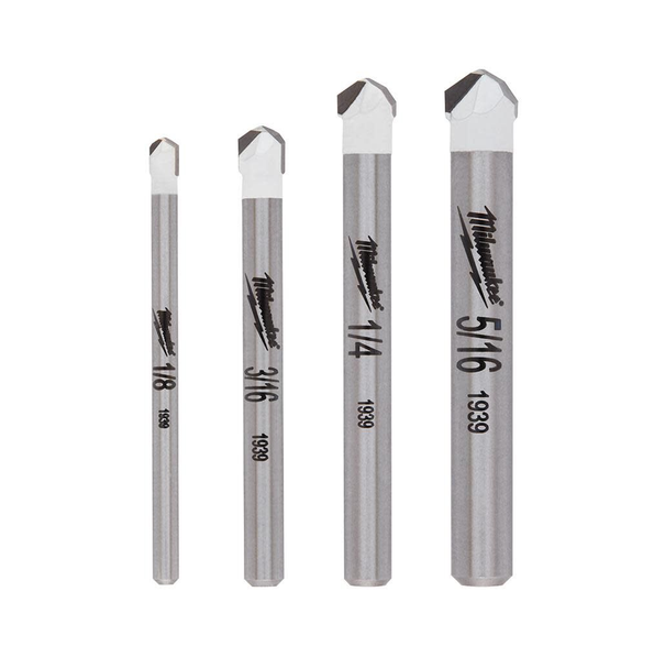 Milwaukee Carbide Natural Stone Drill Bit Set (4-Pack) 48-20-8998