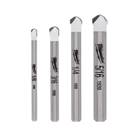 Milwaukee Carbide Natural Stone Drill Bit Set (4-Pack) 48-20-8998