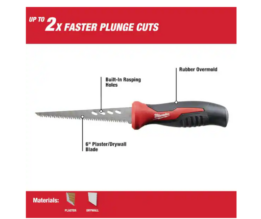Milwaukee Rasping Jab Saw with 6 in. Drywall Blade 2-pack 48-22-0304f
