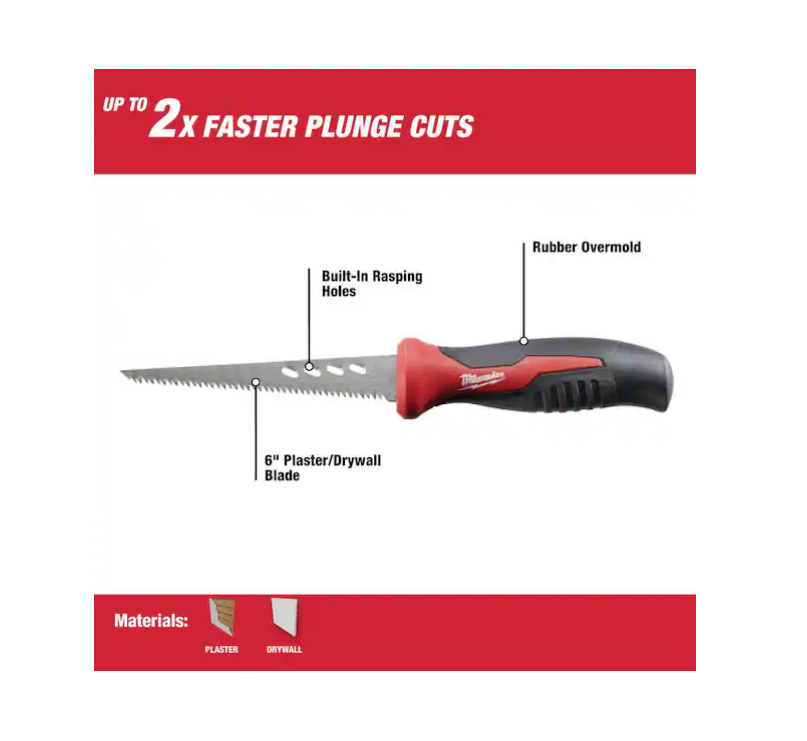 Milwaukee Rasping Jab Saw with 6 in. Drywall Blade 2-pack 48-22-0304f
