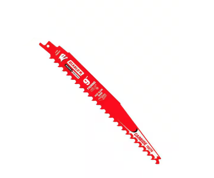 Diablo 9" 3 TPI Demo Demon Carbide Teeth Reciprocating Saw Blades for Pruning and Clean Wood 3-pack DS0903CP3