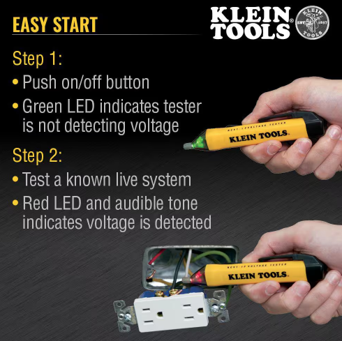 Klein Tools Digital Non-Contact Voltage and GFCI Receptacle Test Kit (NCVT1PKIT)