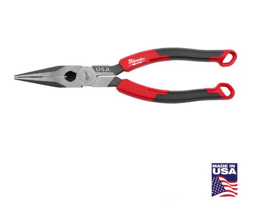 Milwaukee 8" Comfort Grip Long Nose Pliers (MT555)