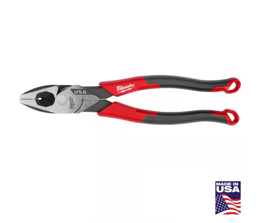 9" Comfort Grip High Leverage Lineman's Pliers with Crimper MT550