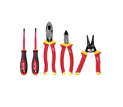 Milwaukee 1000V Insulated Electricians 5-Piece Hand Tool Set 48-22-2215