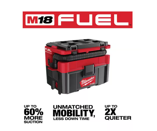 Milwaukee M18 FUEL PACKOUT 2.5 Gallon Wet/Dry Vacuum 0970-20 (VACUUM ONLY)