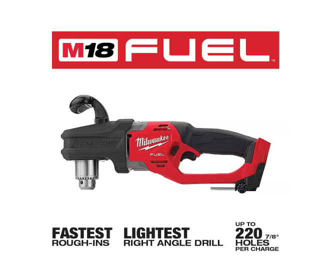 Milwaukee M18 FUEL GEN II 18V 1/2 in. Hole Hawg Right Angle Drill 2807-20 (TOOL ONLY)
