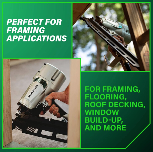 METABO HPT (NR83A5) 21 Degree 3-1/4" Plastic Collated Framing Nailer