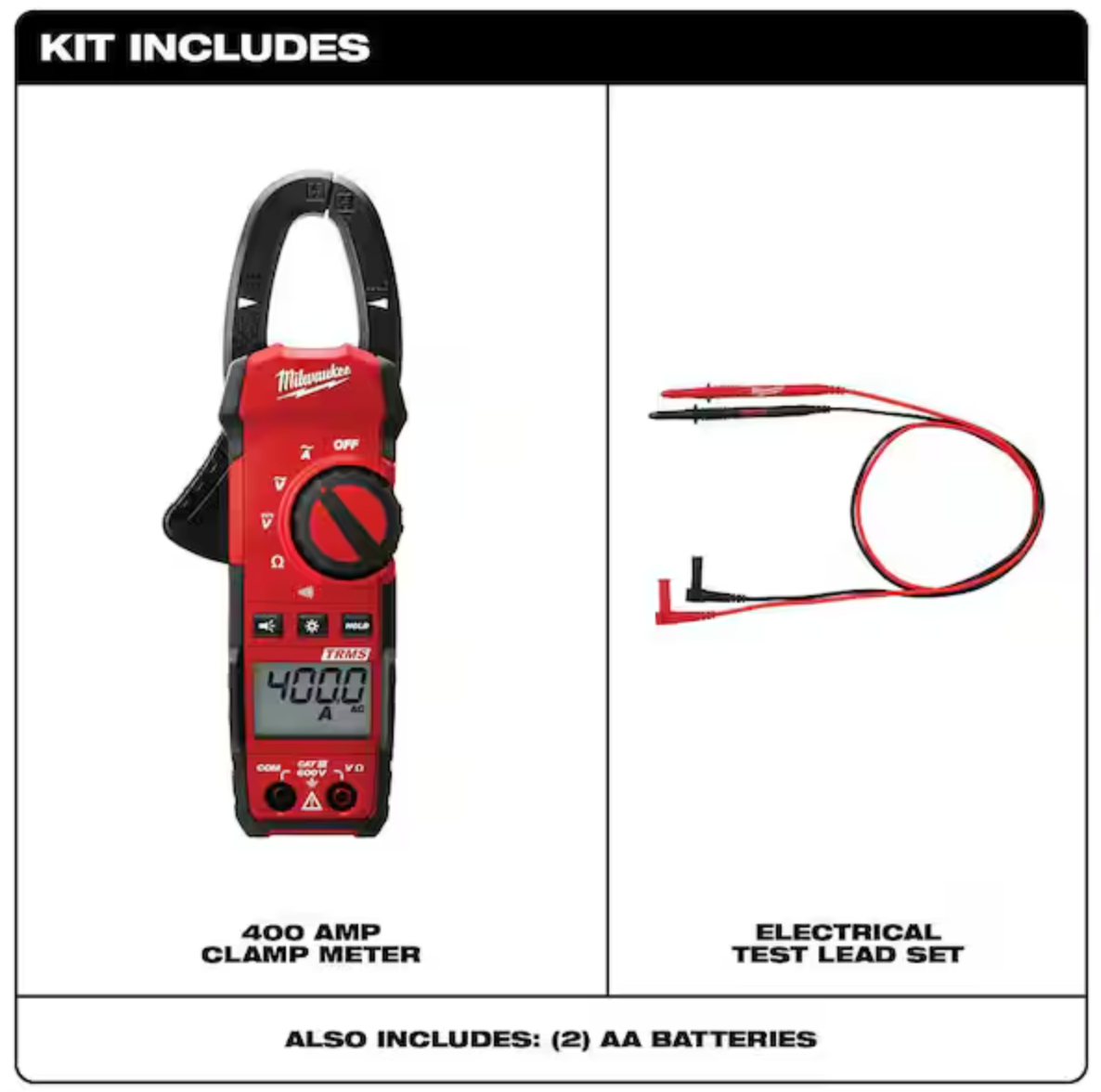 Milwaukee 400 Amp Digital Clamp Meter 2235-20