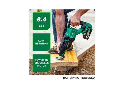 METABO HPT MultiVolt 36V Variable Speed Brushless Hybrid Capable Cordless Reciprocating Saw CR36DAQ4