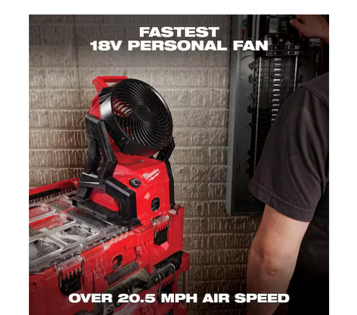 Milwaukee M18 Brushless PACKOUT Fan 0818-20 (FAN ONLY)
