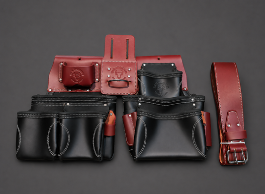 WAXWING Maroon & Black Leather Tool Belt - WTB7061