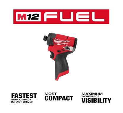 Milwaukee M12 FUEL 12V 1/4 in. Hex Impact Driver 3453-20 (Tool-Only)