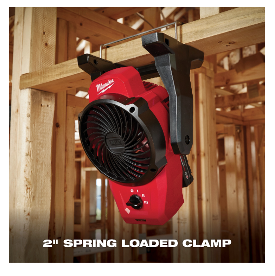 Milwaukee M12 12V Cordless Fan 0820-20 (Fan-Only)