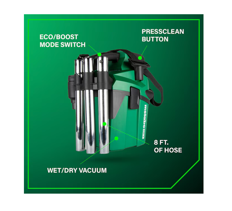 Metabo HPT 18-volt 1.6-Gallon HEPA Filter Cordless Wet/Dry Shop Vacuum w/ Accessories Included (Battery Not Included) RP18DAQ4