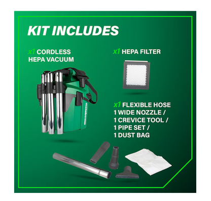 Metabo HPT 18-volt 1.6-Gallon HEPA Filter Cordless Wet/Dry Shop Vacuum w/ Accessories Included (Battery Not Included) RP18DAQ4