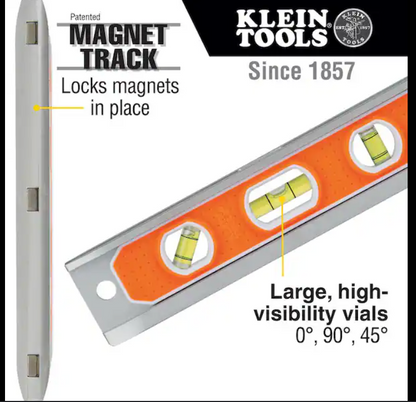 Klein Tools 9 in. Aluminum Torpedo Level and Folding Utility Knife Tool Set 23KIT