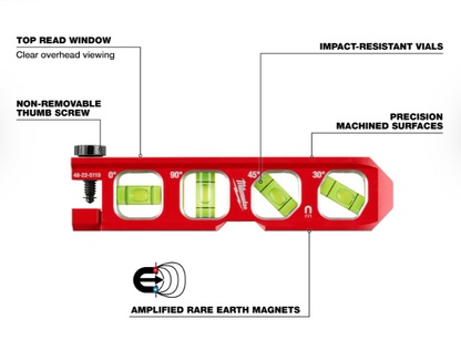 Milwaukee 6.5” Pipe Lock Billet Torpedo Level 48-22-5110