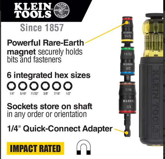 Klein Tools 7-in-1 Impact Flip Socket with Handle (32900)