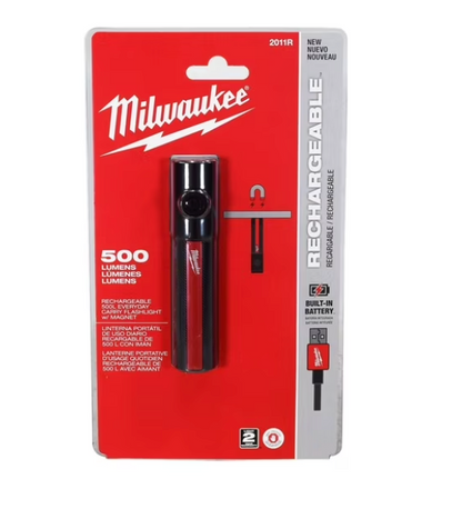 Milwaukee® Rechargeable 500L Everyday Carry Flashlight w/ Magnet (2011R)