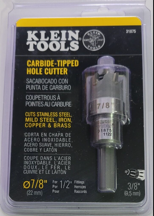 Klein Tools 7/8" Carbide Hole Cutter (31875)