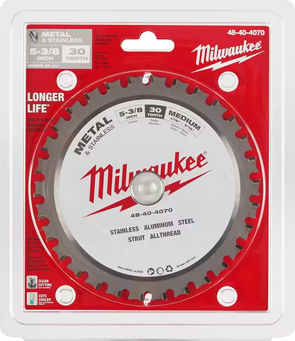 Milwaukee 5-3/8" Metal & Stainless Cutting Circular Saw Blade (48-40-4070)