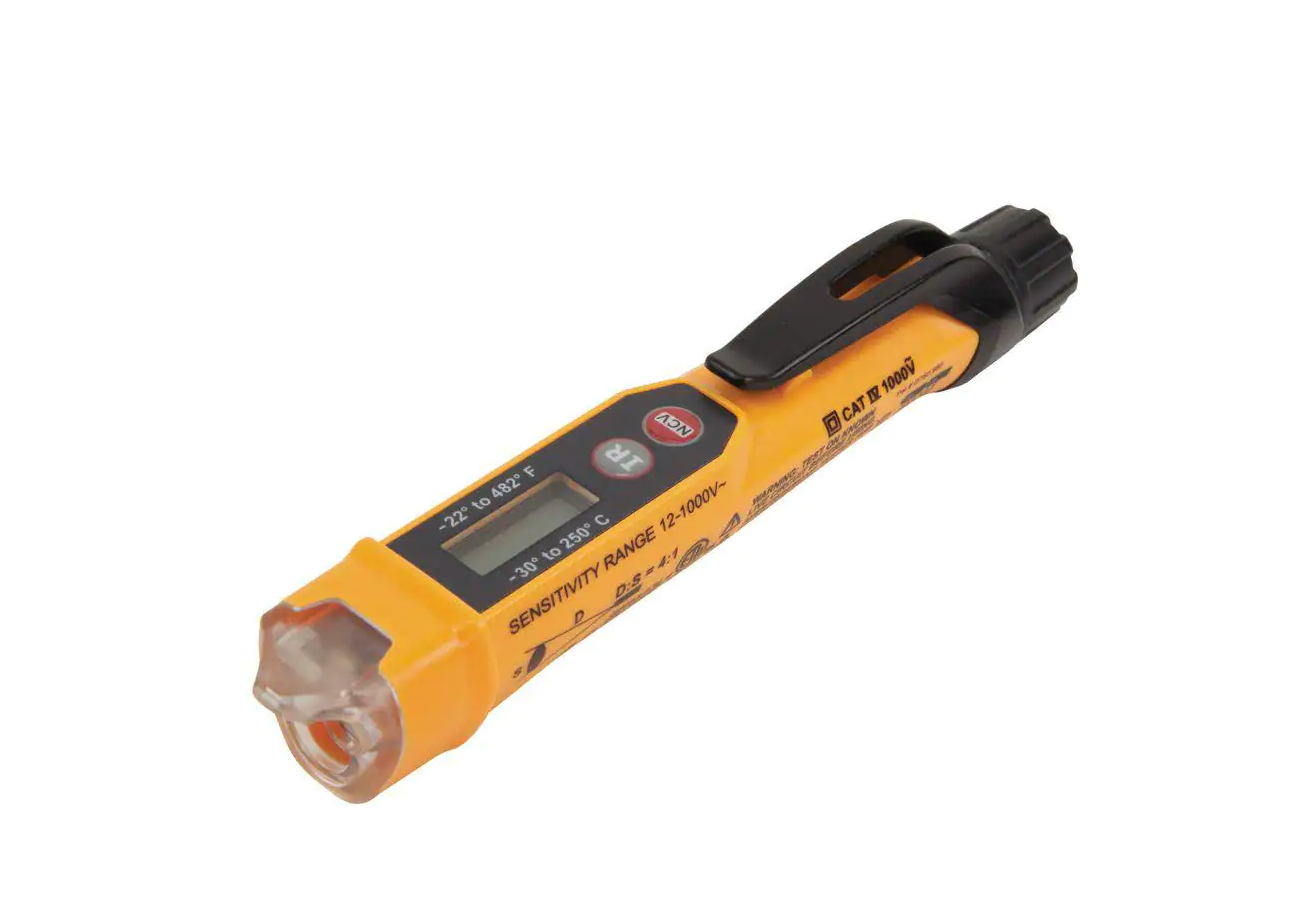 Klein Tools 12-1000V AC Non-Contact Voltage Tester Pen with Infrared Thermometer (NCVT-4IR)