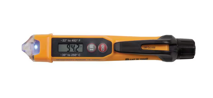 Klein Tools 12-1000V AC Non-Contact Voltage Tester Pen with Infrared Thermometer (NCVT-4IR)