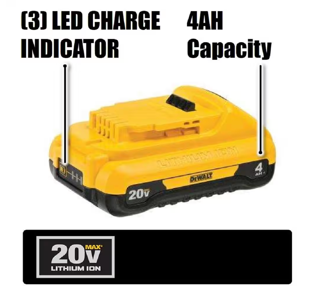 DEWALT 20V Compact Lithium-Ion 4.0Ah Battery DCB240