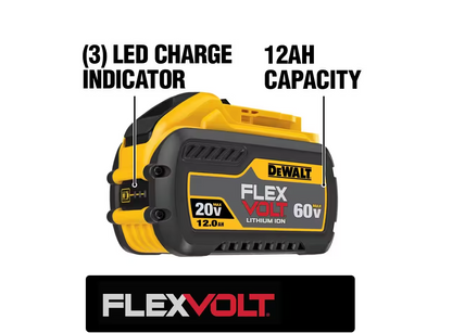 DEWALT FLEXVOLT 20V/60V MAX Lithium-Ion 12.0Ah Battery DCB612