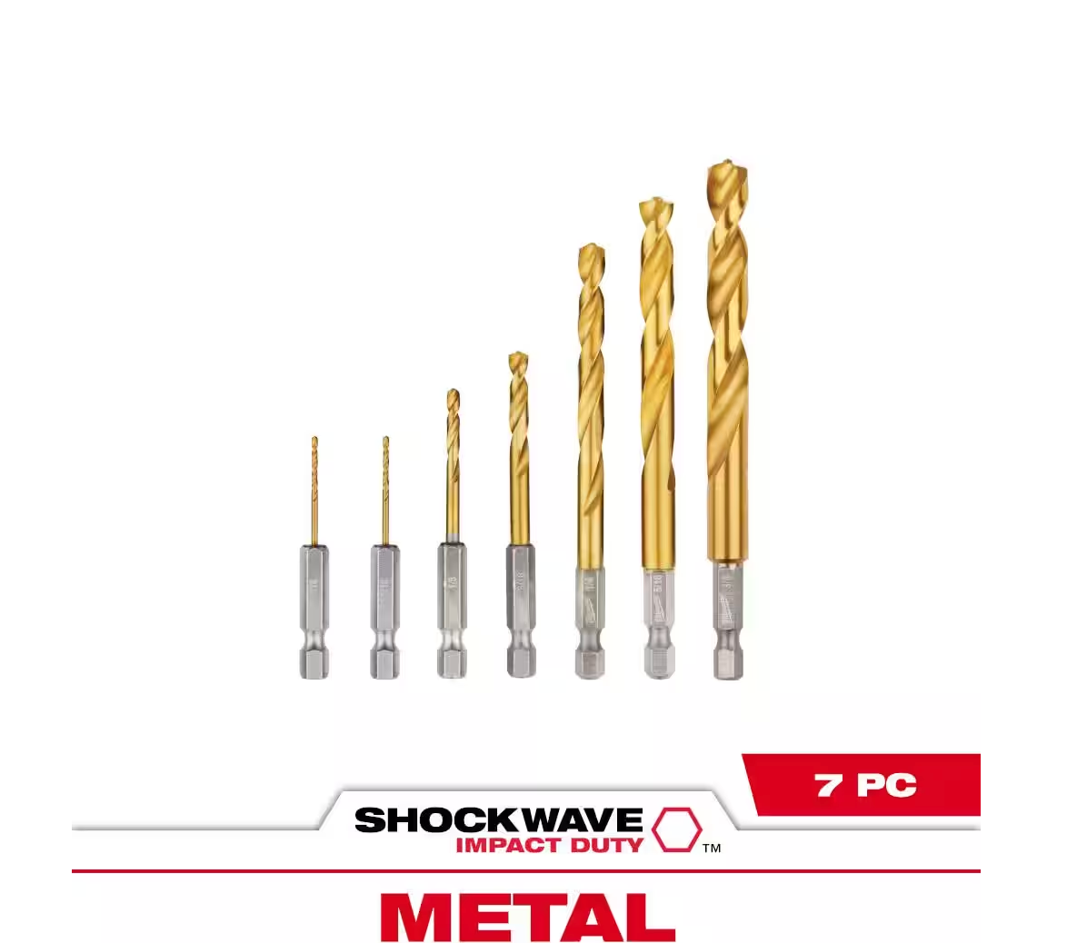 Milwaukee SHOCKWAVE Impact Duty Titanium Drill Bit Set 7-Piece (48-89-4637)