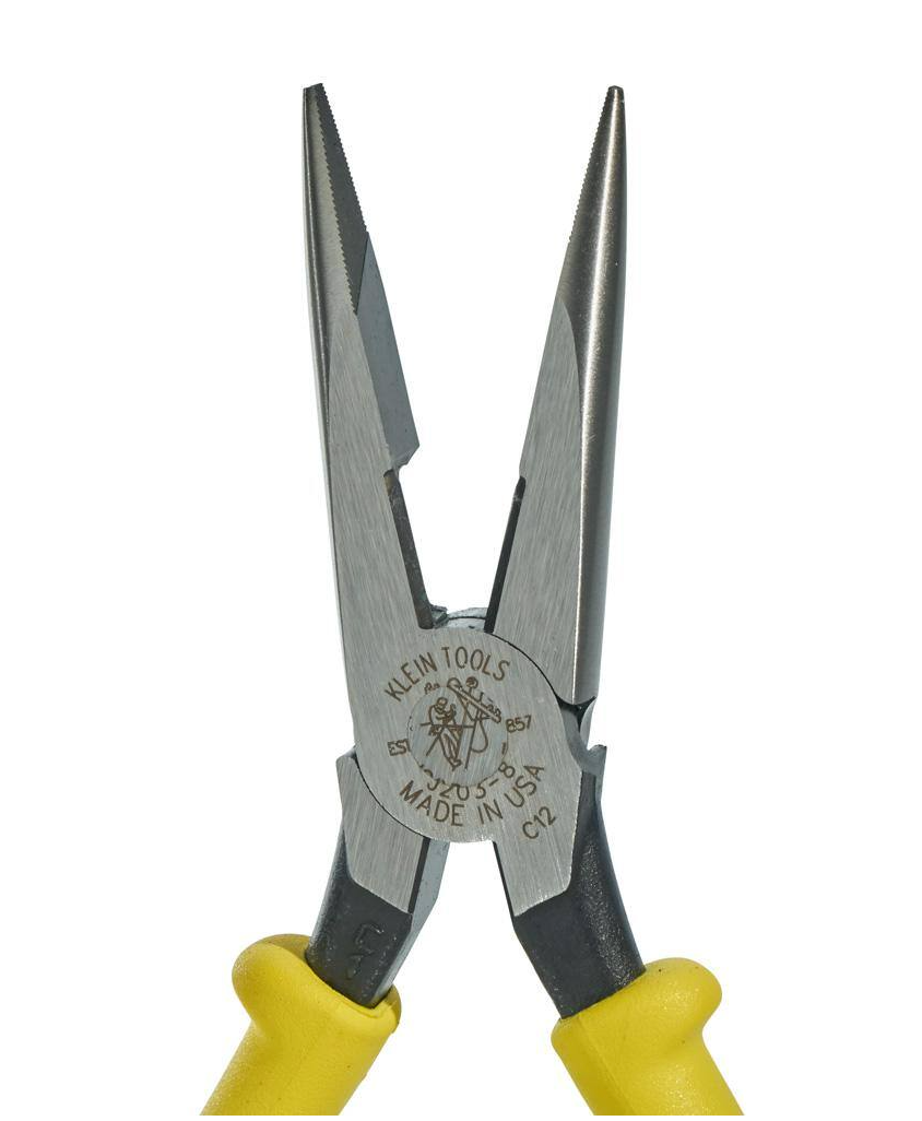 Klein Tools Pliers 8" Needle Nose Side-Cutters (J203-8N-SEN)