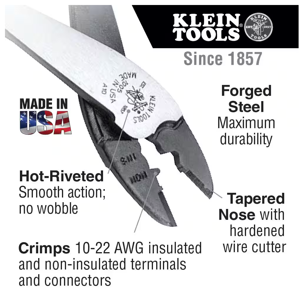 Klein Tools Crimping and Cutting Tool for Connectors (1005-SEN)