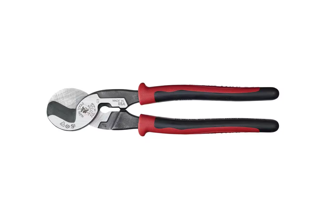 Klein Tools Journeyman High Leverage Cable Cutter with Stripping (J63225N)