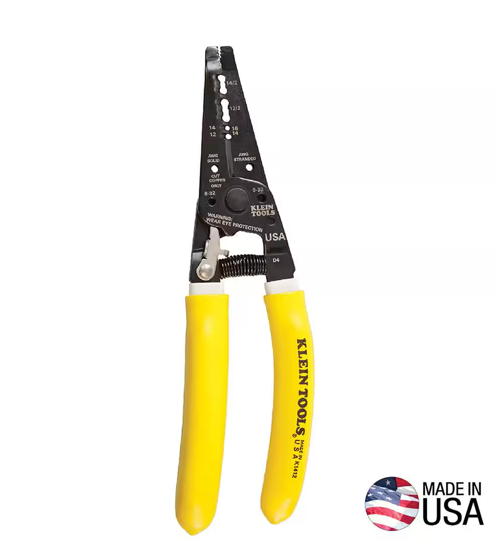 Klein Tools 7-3/4" Klein-Kurve Dual Non-Metallic Cable Stripper and Cutter (K1412)