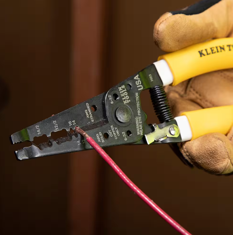 Klein Tools 7-3/4" Klein-Kurve Dual Non-Metallic Cable Stripper and Cutter (K1412)