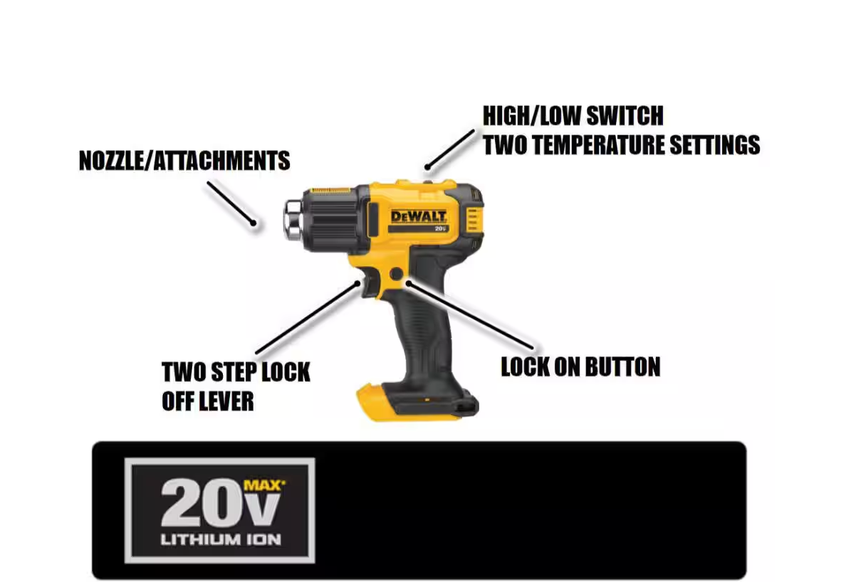 DEWALT 20V MAX Heat Gun (DCE530B)