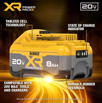 DEWALT 20V MAX XR Lithium-Ion 8.0 Ah Battery Pack (DCB2108)