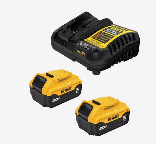 DEWALT 20V MAX 5.0Ah Battery and 12V/20V Charger Starter Kit (DCB205-2CK)