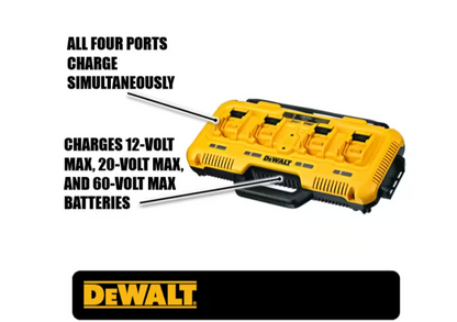 DEWALT 12V/20V/60V MAX 4-Port Lithium-Ion Battery Charger (DCB104)