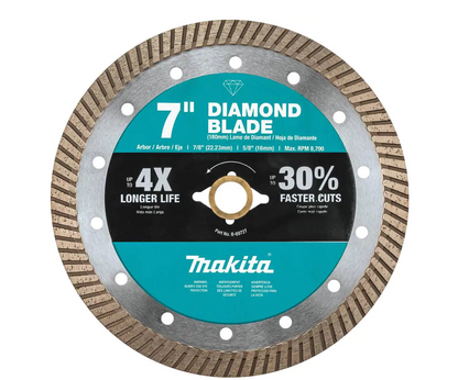 Makita 7" Turbo Rim Diamond Blade for General Purpose B-69727