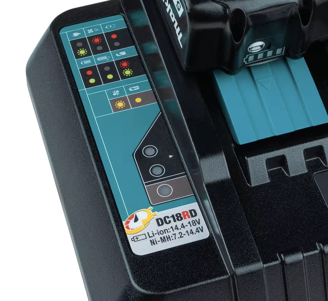 Makita 18V Lithium-Ion Dual Port Rapid Optimum Charger DC18RD