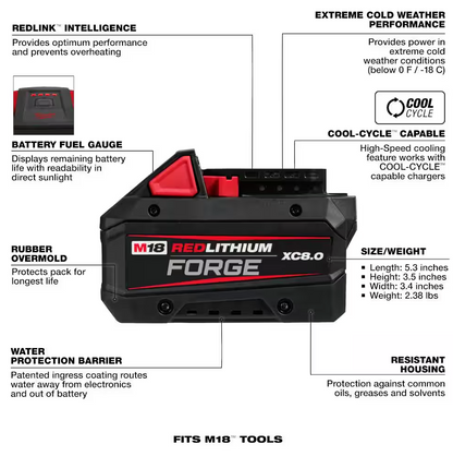 Milwaukee M18 REDLITHIUM FORGE Battery Pack 48-11-1881