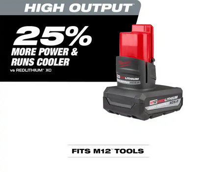 Milwaukee M12 12-Volt Lithium-Ion XC High Output 5.0 Ah Battery Pack 48-11-2450