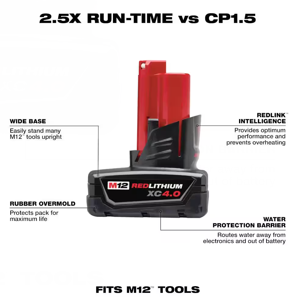 Milwaukee M12 XC 4.0 Battery Pack 48-11-2440